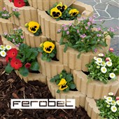 FEROBET Svahová tvárnice RIO 30*30*13cm - Standard Smetanová